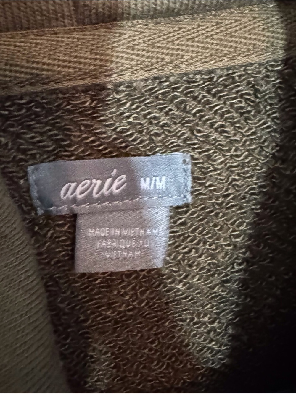 Aerie Size Medium Green Mock Neck Sweater Oversized Lounge Stretch Casual - Picture 6 of 6
